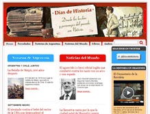 Tablet Screenshot of diasdehistoria.com.ar